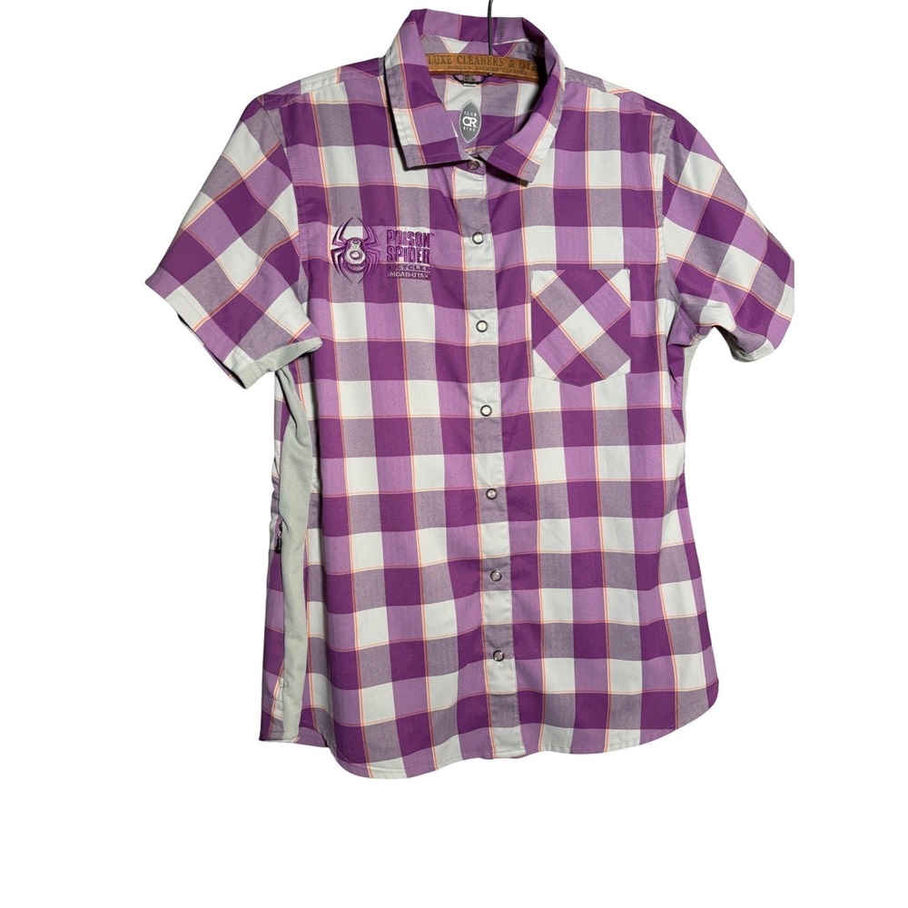 Club Ride Womens L Poison Spider Bicycles Moab Cycling Jersey Top Plaid Outdoor